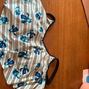 White and blue bikini top